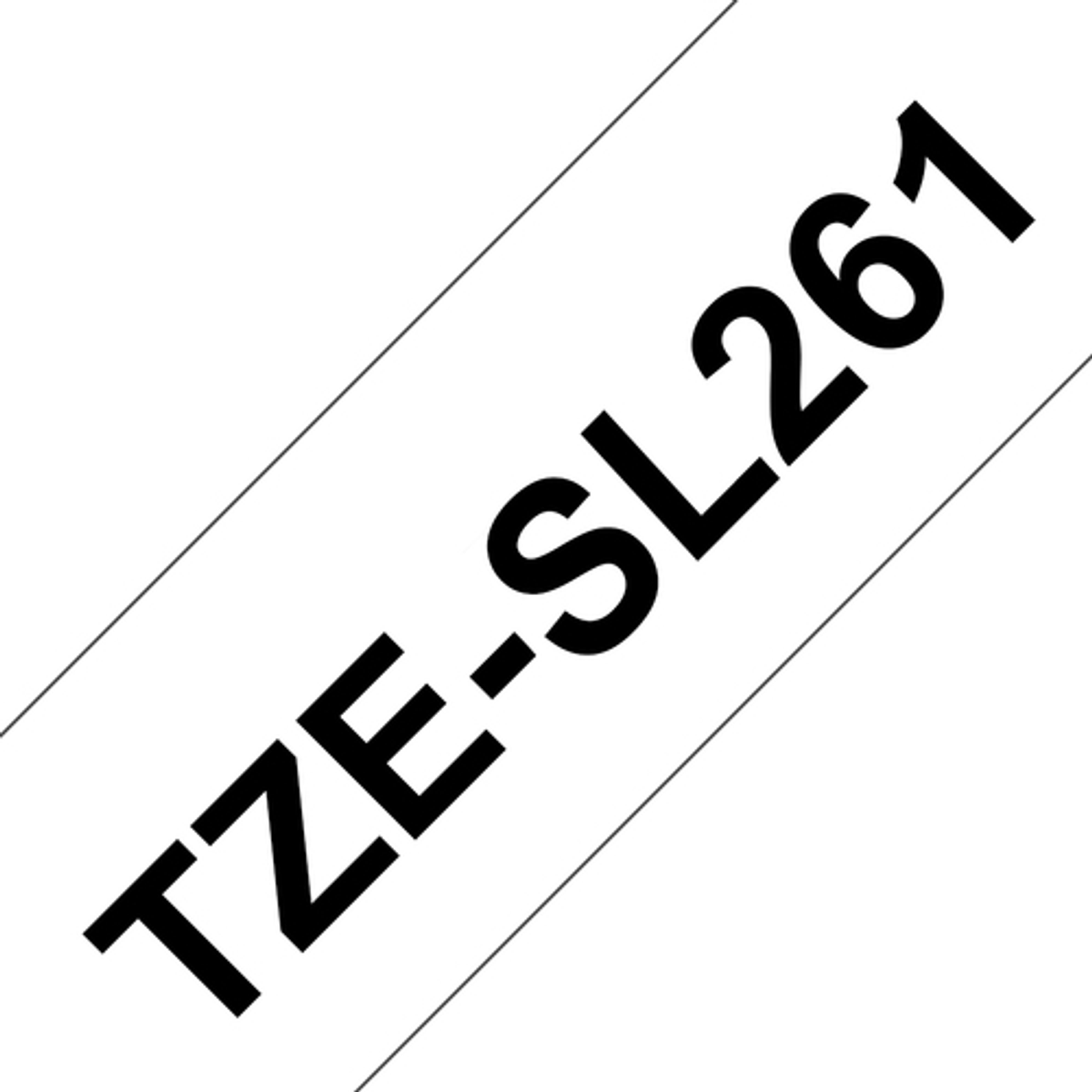 Cinta para rotuladora Brother Negro sobre blanco TZESL261 - vista 2
