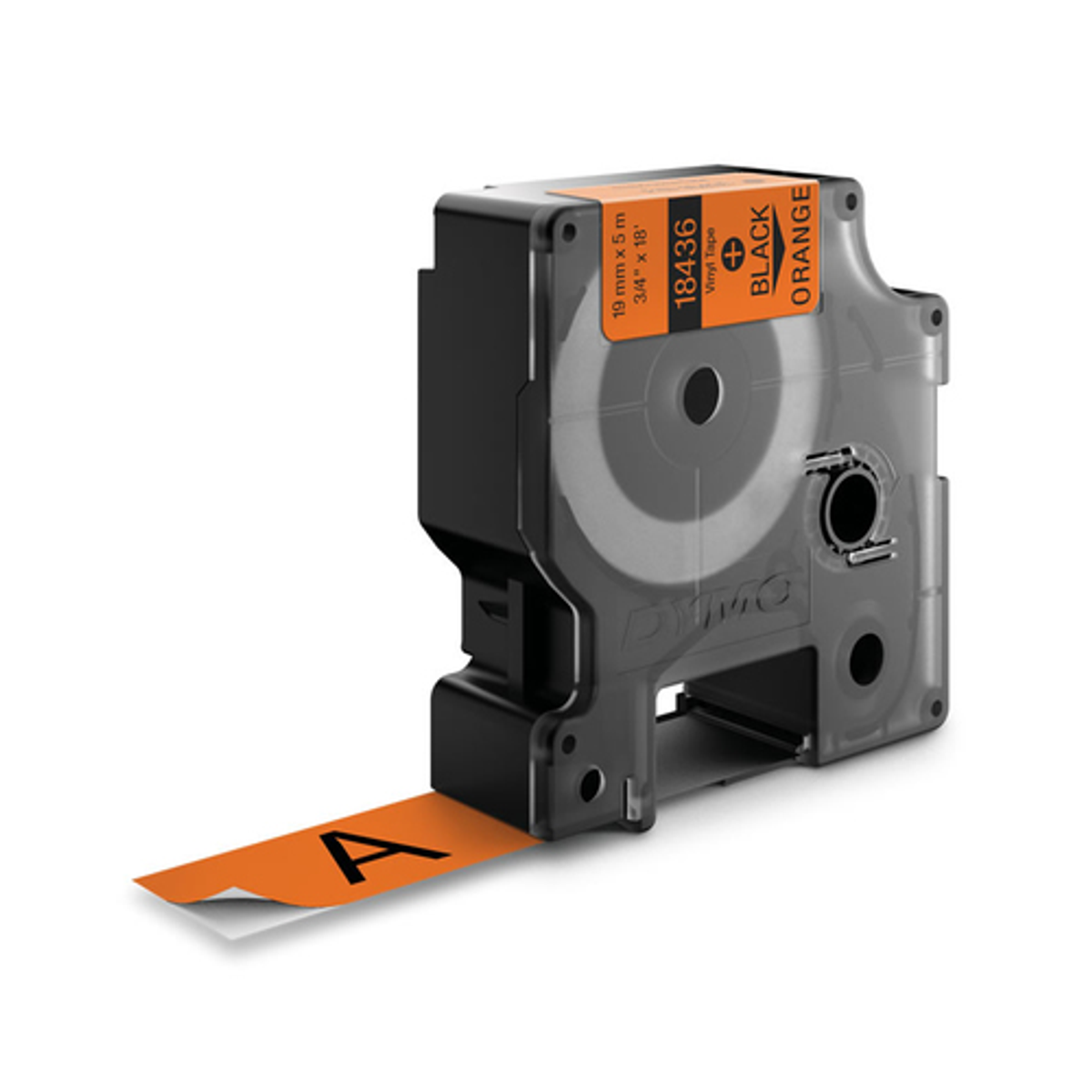Cinta para rotuladora Dymo 19 mm Negro sobre naranja 18436 - vista 4