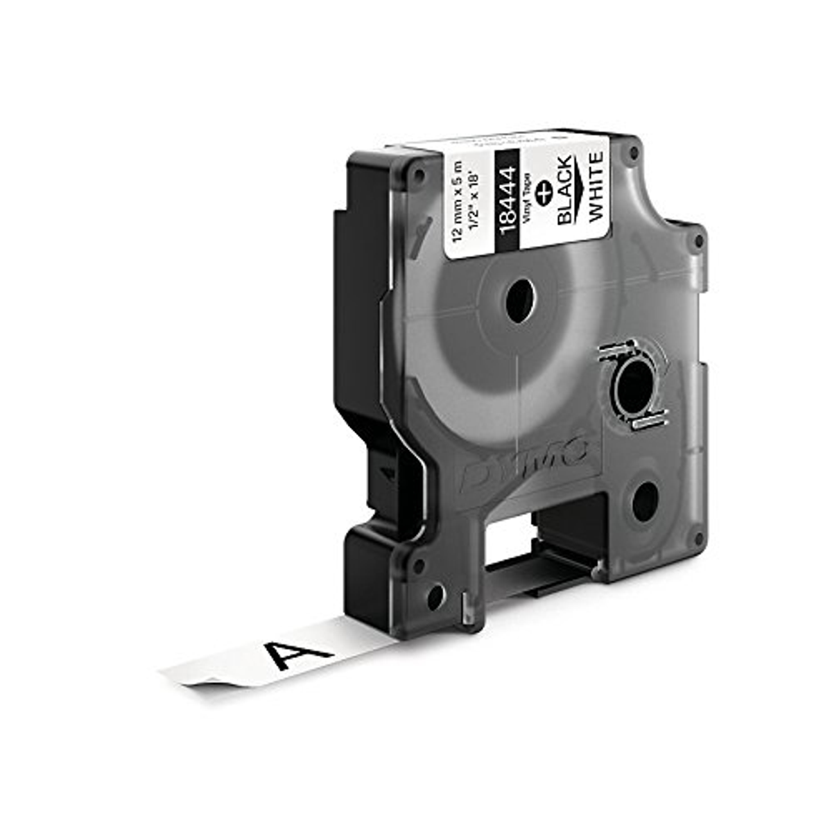 Cinta para rotuladora Dymo 12 mm Negro sobre blanco 18444 - vista 4