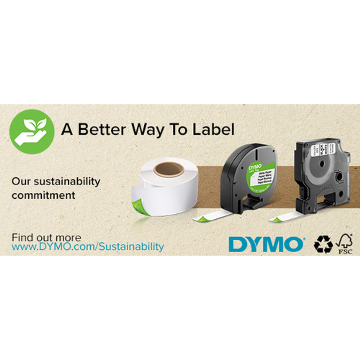 Cinta para rotuladora Dymo 24 mm Negro sobre blanco S0720930 - vista 10