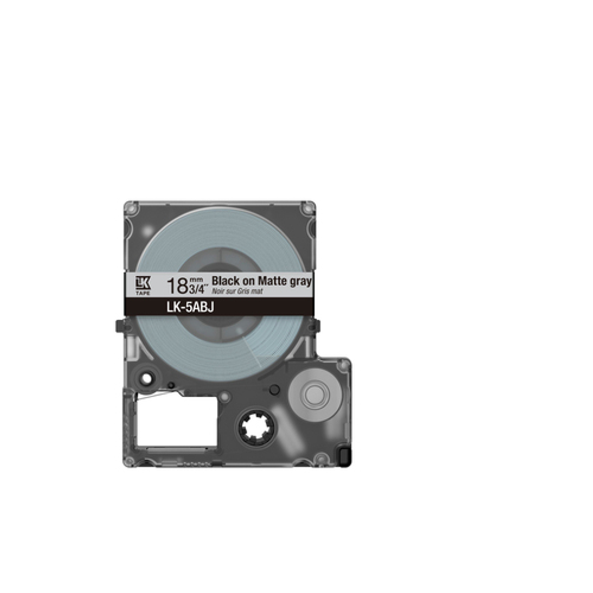 Cinta para rotuladora Epson 18 mm Negro sobre gris C53S672087 - vista 3