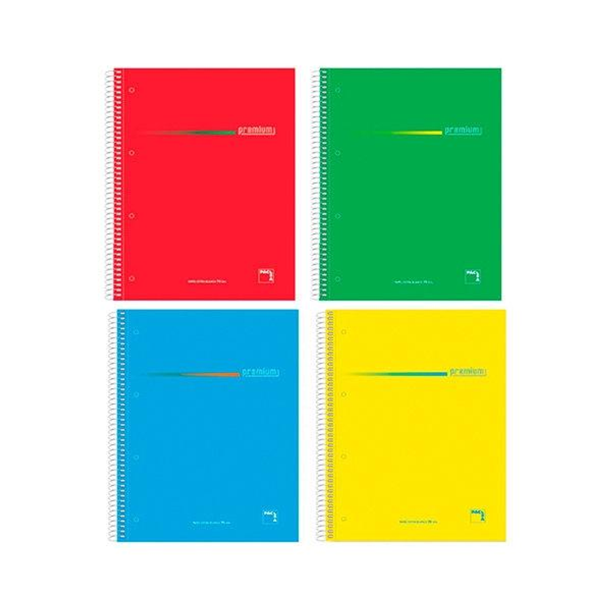 Cuaderno Pacsa Premium A5- 5x5 160h 70g Colores Surtidos