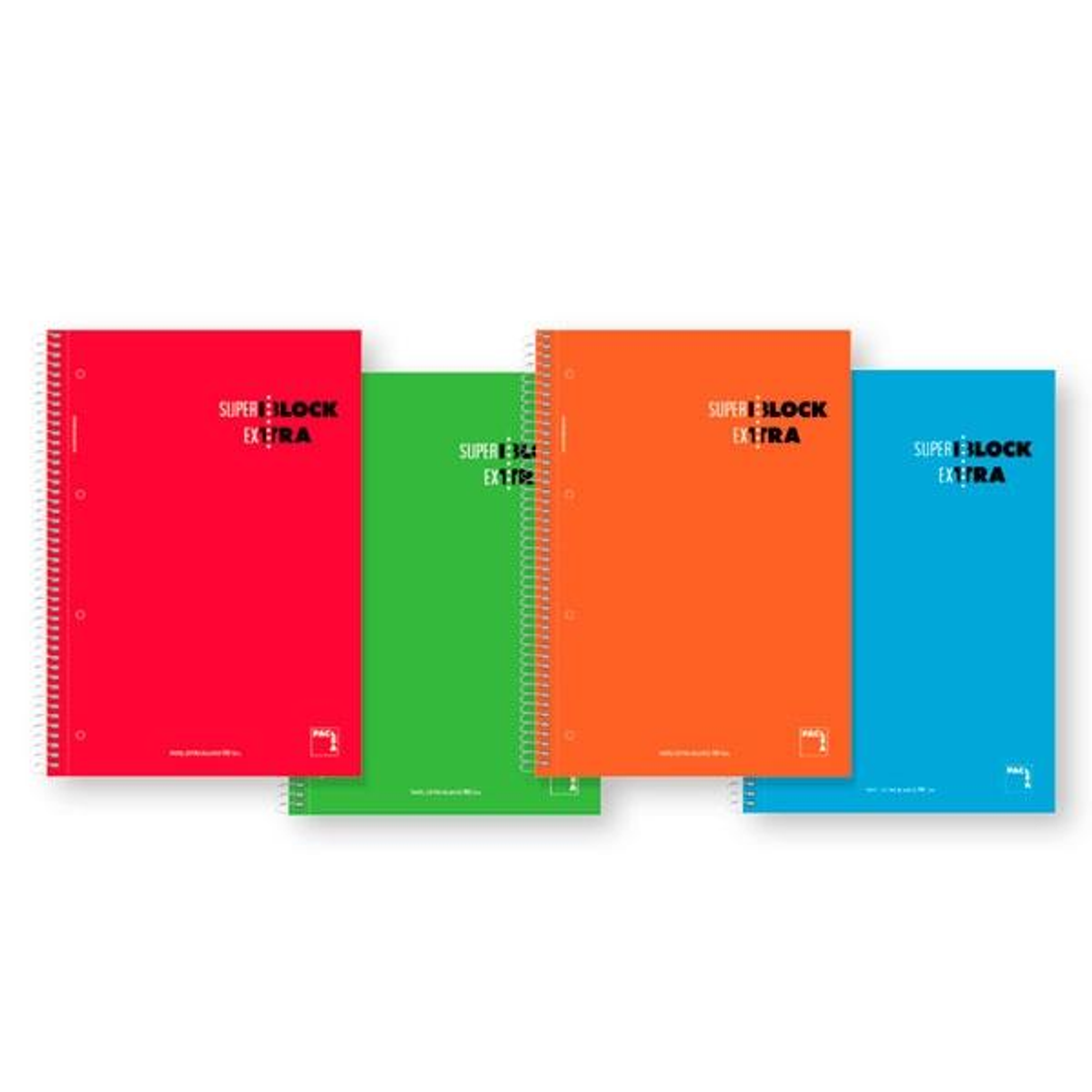 Cuaderno Pacsa Microperforado Superblock Tapa Contracolada 120h 90g Cuadrícula 5x5 A4