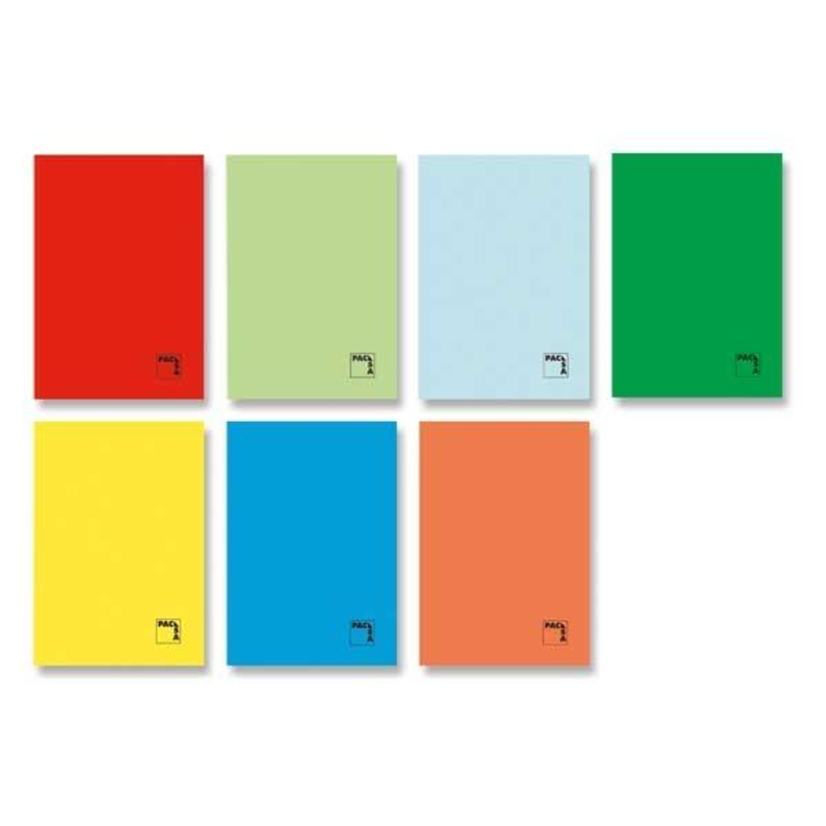 Cuaderno Pacsa Libreta Grapada 50H 70G Cuadrícula 4X4 Cuarto Colores Surtidos
