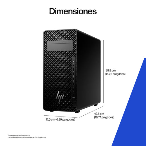 PC sobremesa HP Z2 TWR G1I DP2L0ET#ABE vista 3