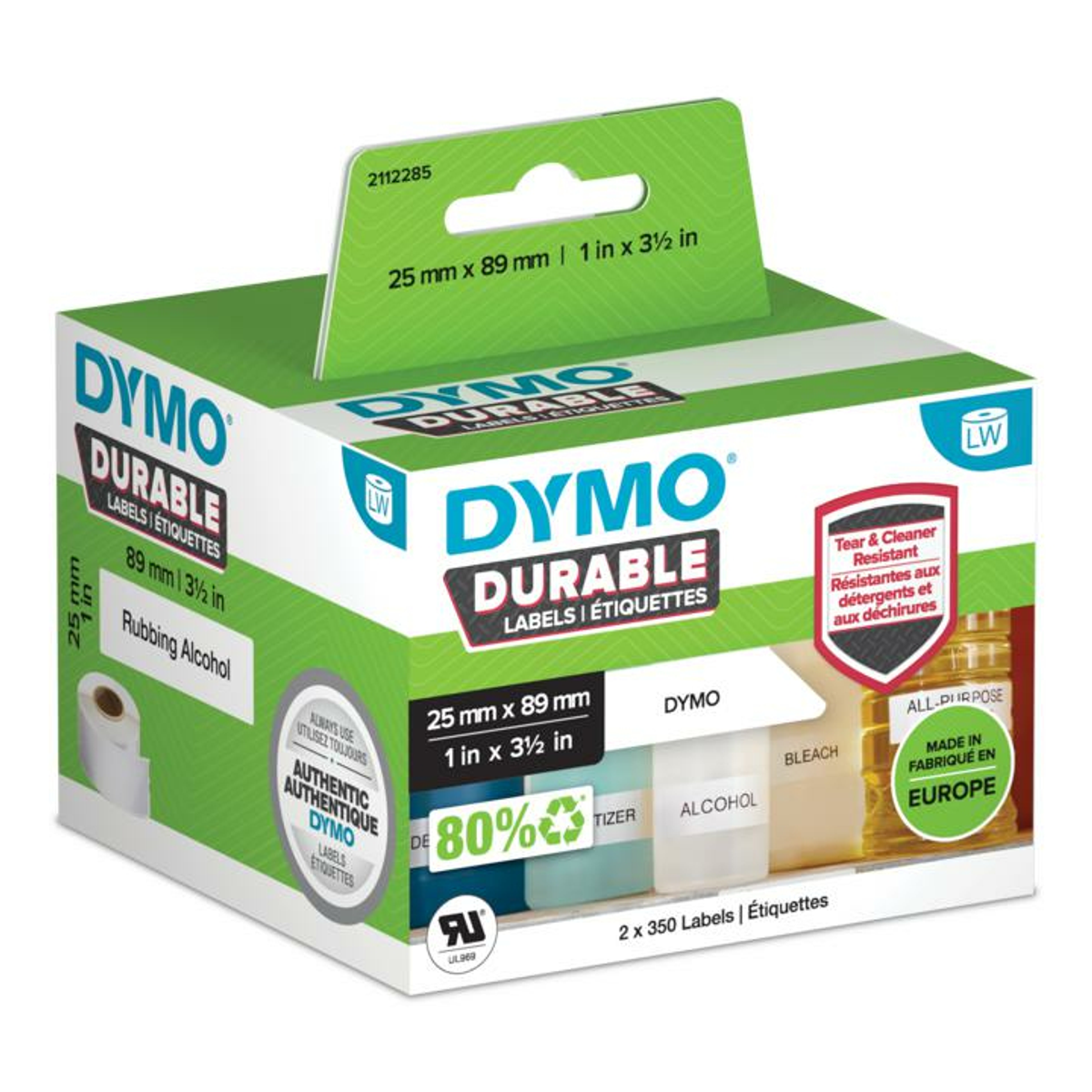 Etiqueta adhesiva Dymo 25 × 89 mm Blanco 2112285