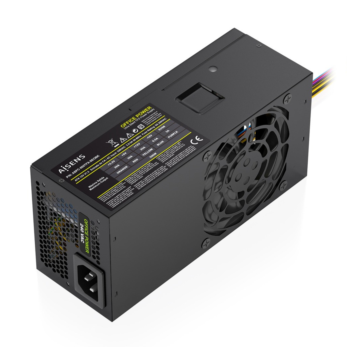 Fuente de alimentación AISENS TFX 500W OEM Negra