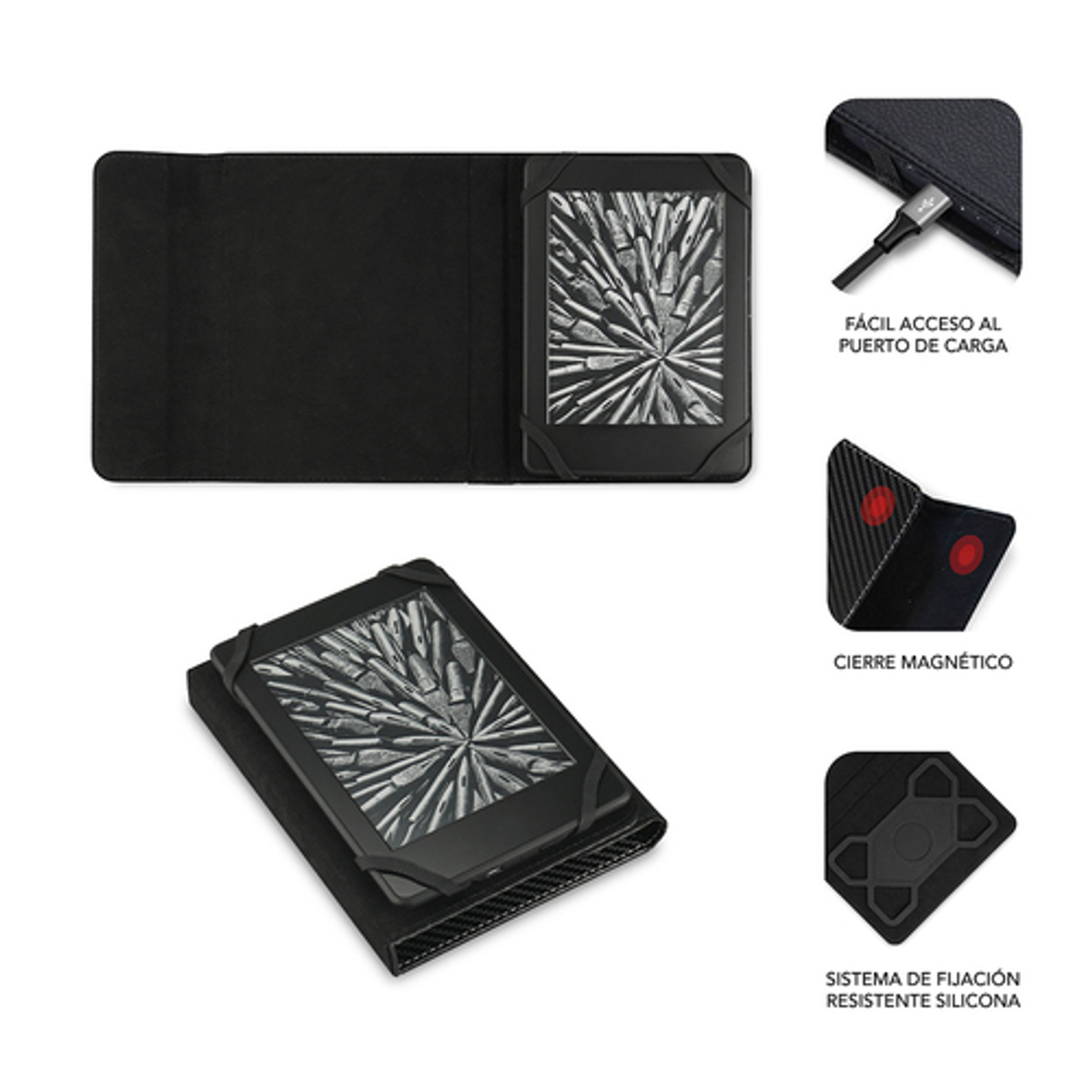 Funda para eBook Subblim SUB-CUE-1EC001 6" Negro - vista 2