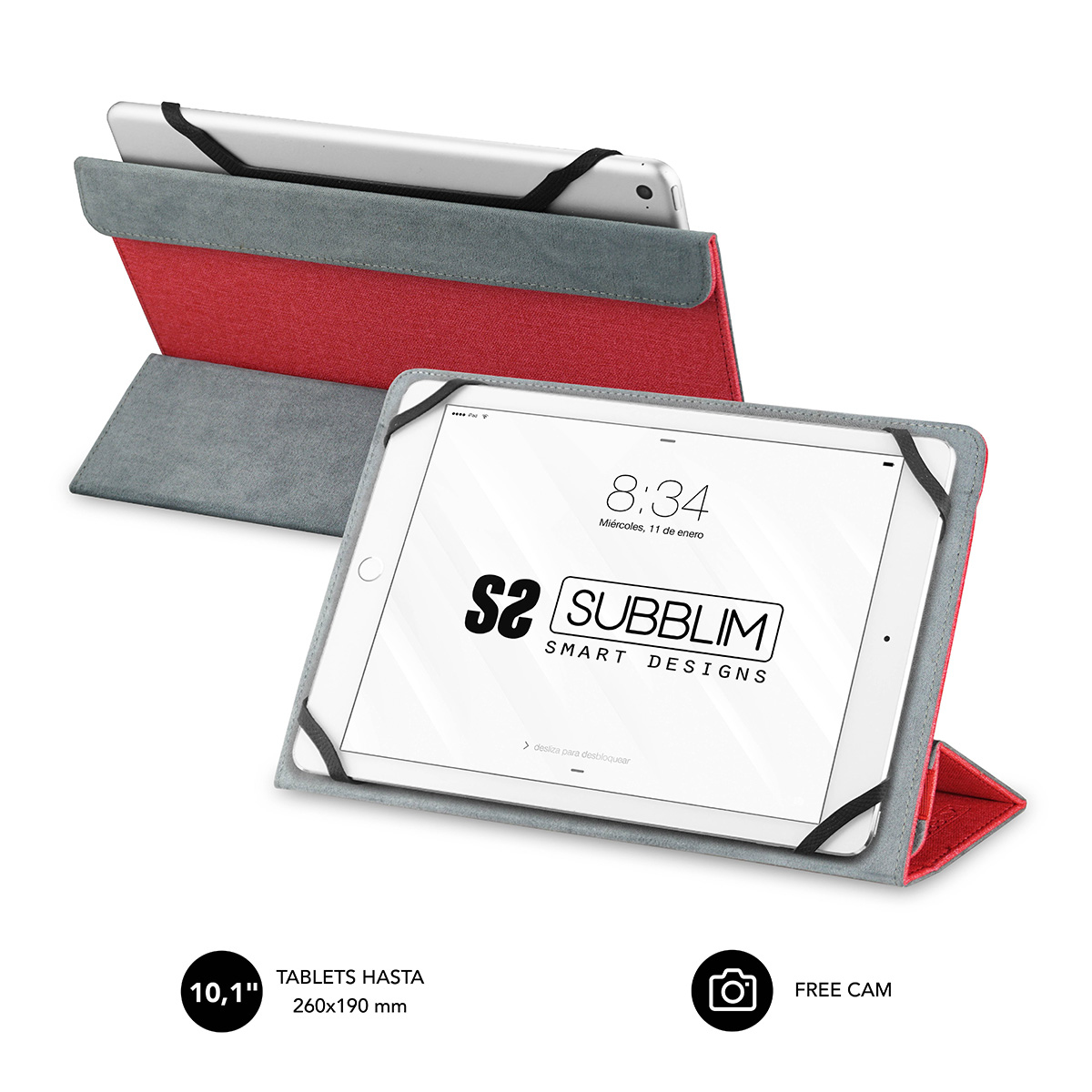 Funda para tablet Subblim SUB-CUT-2FC002 10,1" Rojo