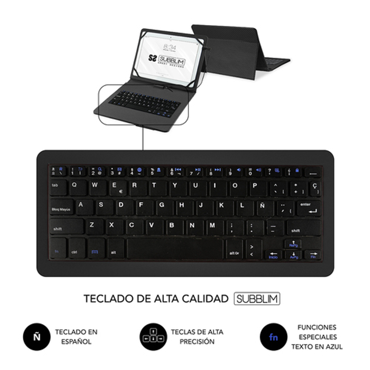 Funda con teclado Subblim SUB-KT1-USB001 10,1" Negro - vista 4