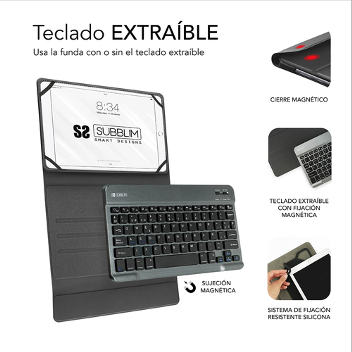 Funda con teclado Subblim SUB-KT2-BT0001 10,1" Negro - vista 3
