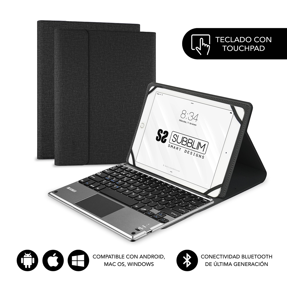 Funda con teclado Subblim SUB-KT2-BTP001 9,6"–10,8" Multicolor
