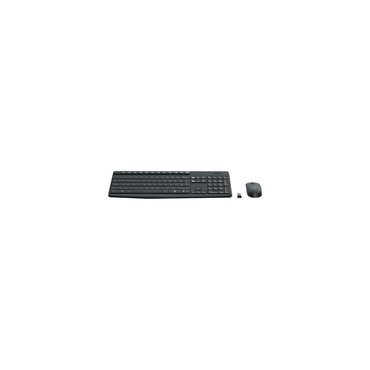 Kit teclado y ratón Logitech MK235 inalámbrico español gris, vista principal