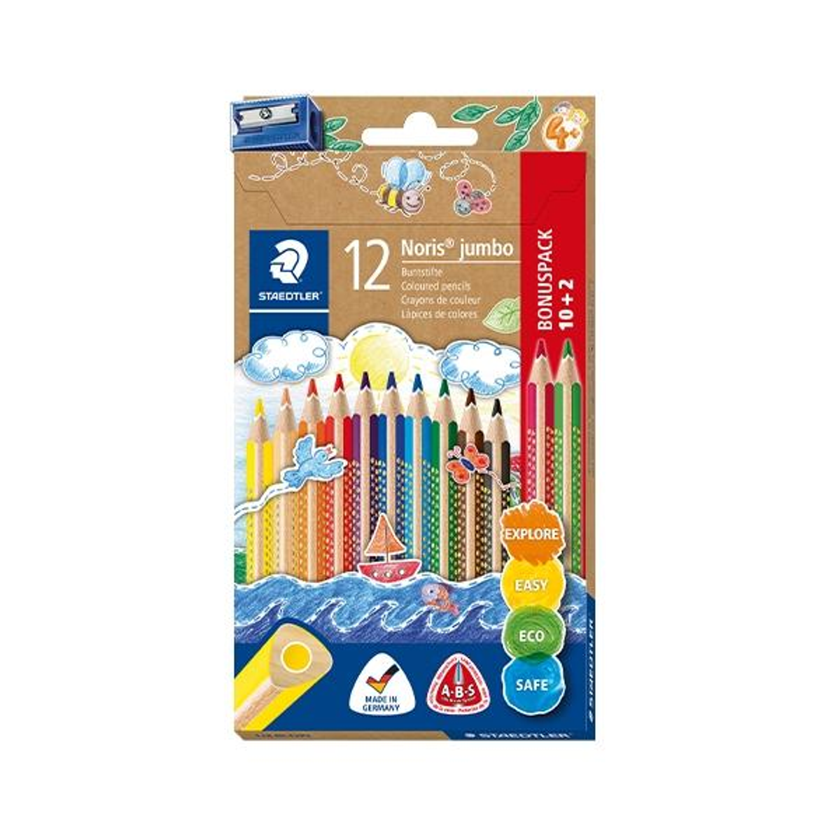 Lápiz Staedtler C.10+2 Lápices Triplus Jumbo Colores Surtidos