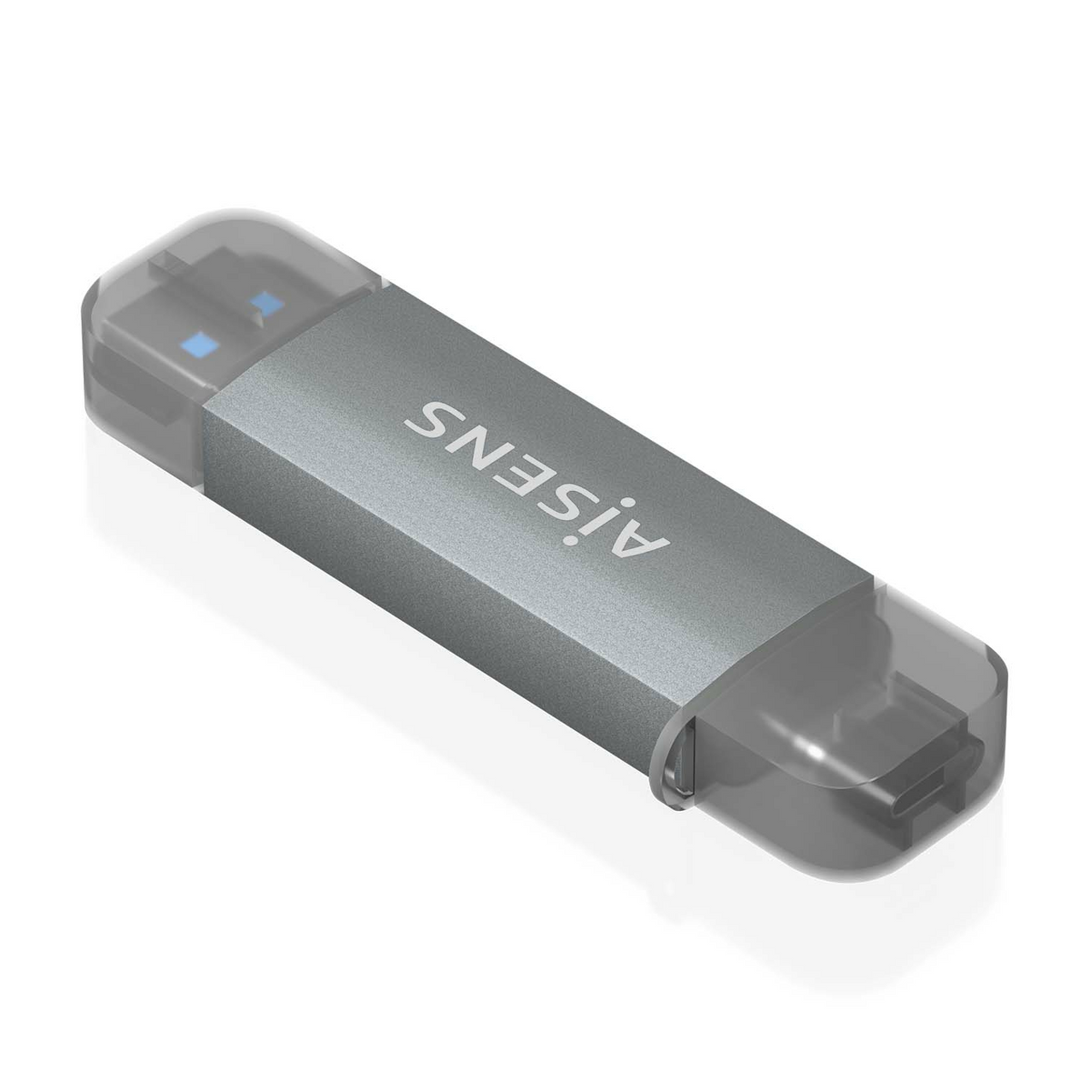 Lector de tarjetas de memoria Aisens USB-A + USB-C (ASCR-2AC08-GR)