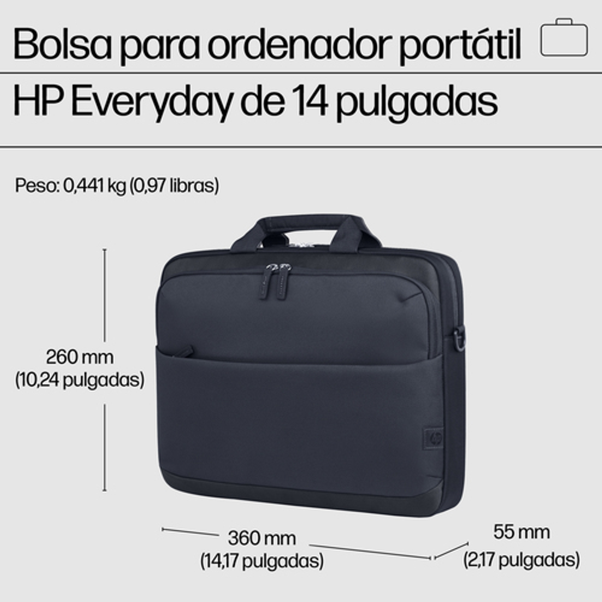 Maletín para portátil HP A08JVAA 14" Gris - vista 2
