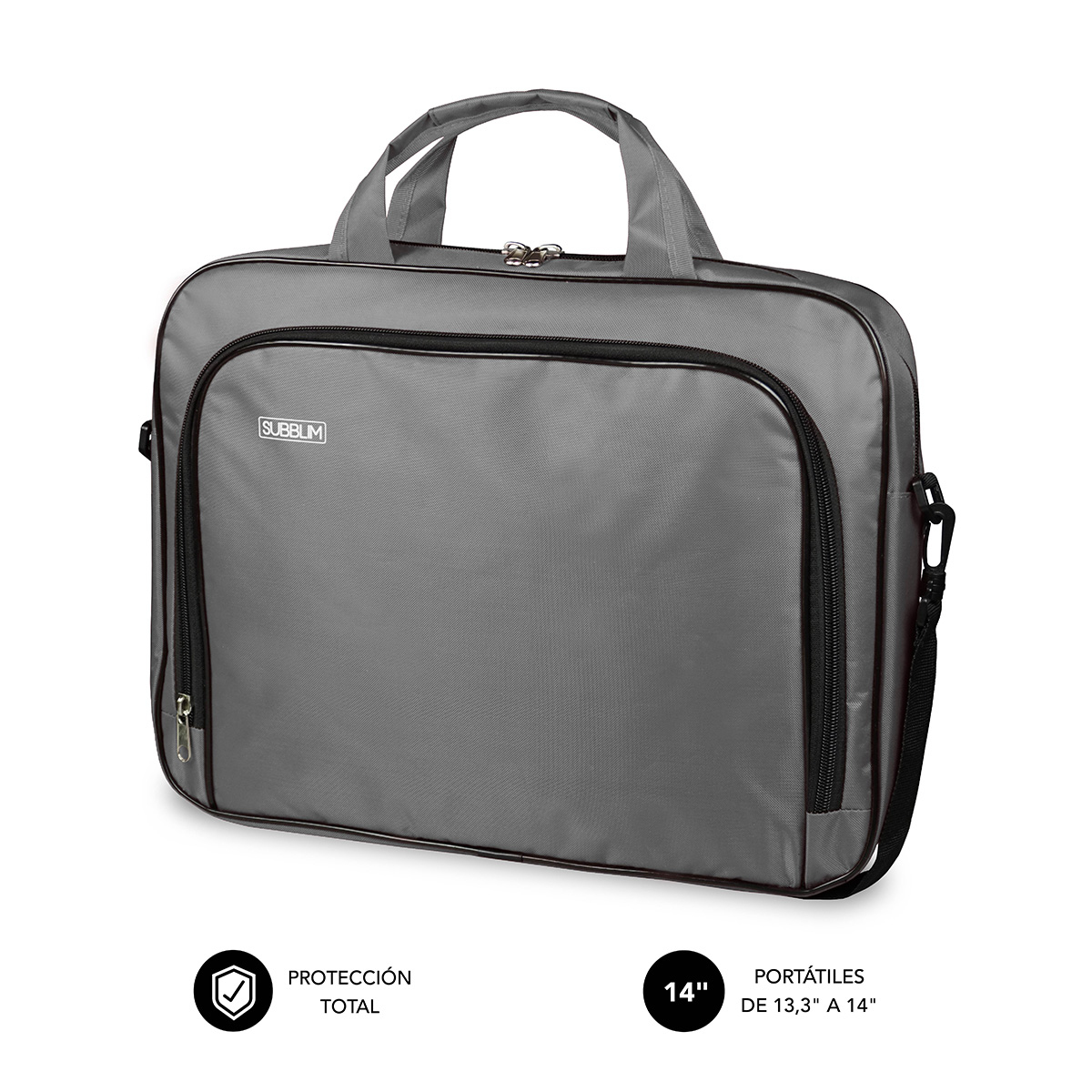 Maletín para portátil Subblim SUB-LB-1OLB031 13,3"–14" Gris