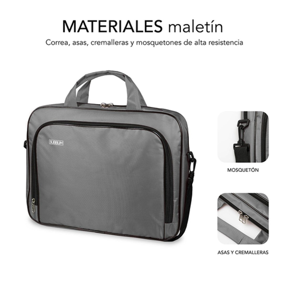 Maletín para portátil Subblim SUB-LB-1OLB051 15,4"–16" Gris - vista 3