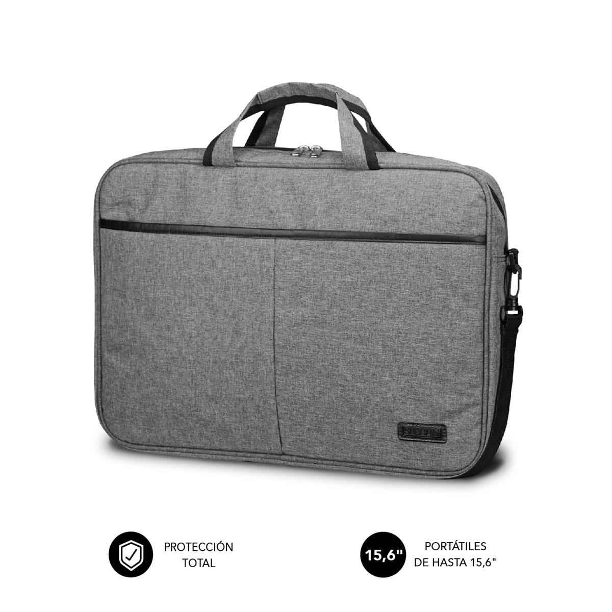 Maletín para portátil Subblim SUB-LB-3ELB010 15,6" Gris