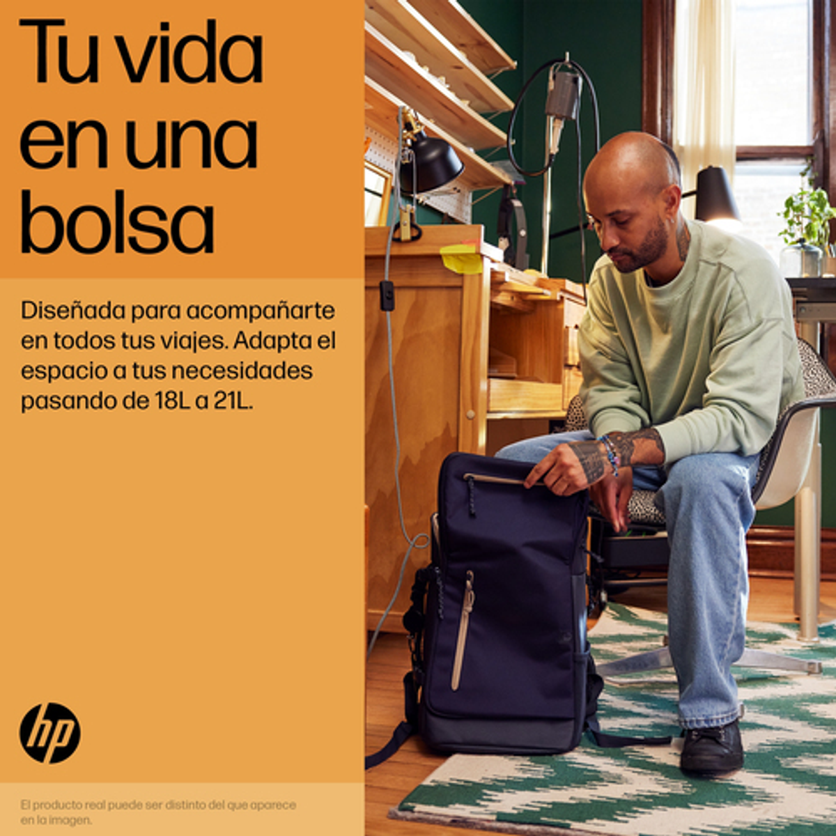 Mochila para portátil HP 6B8U5AA 15,6" Azul - vista 15