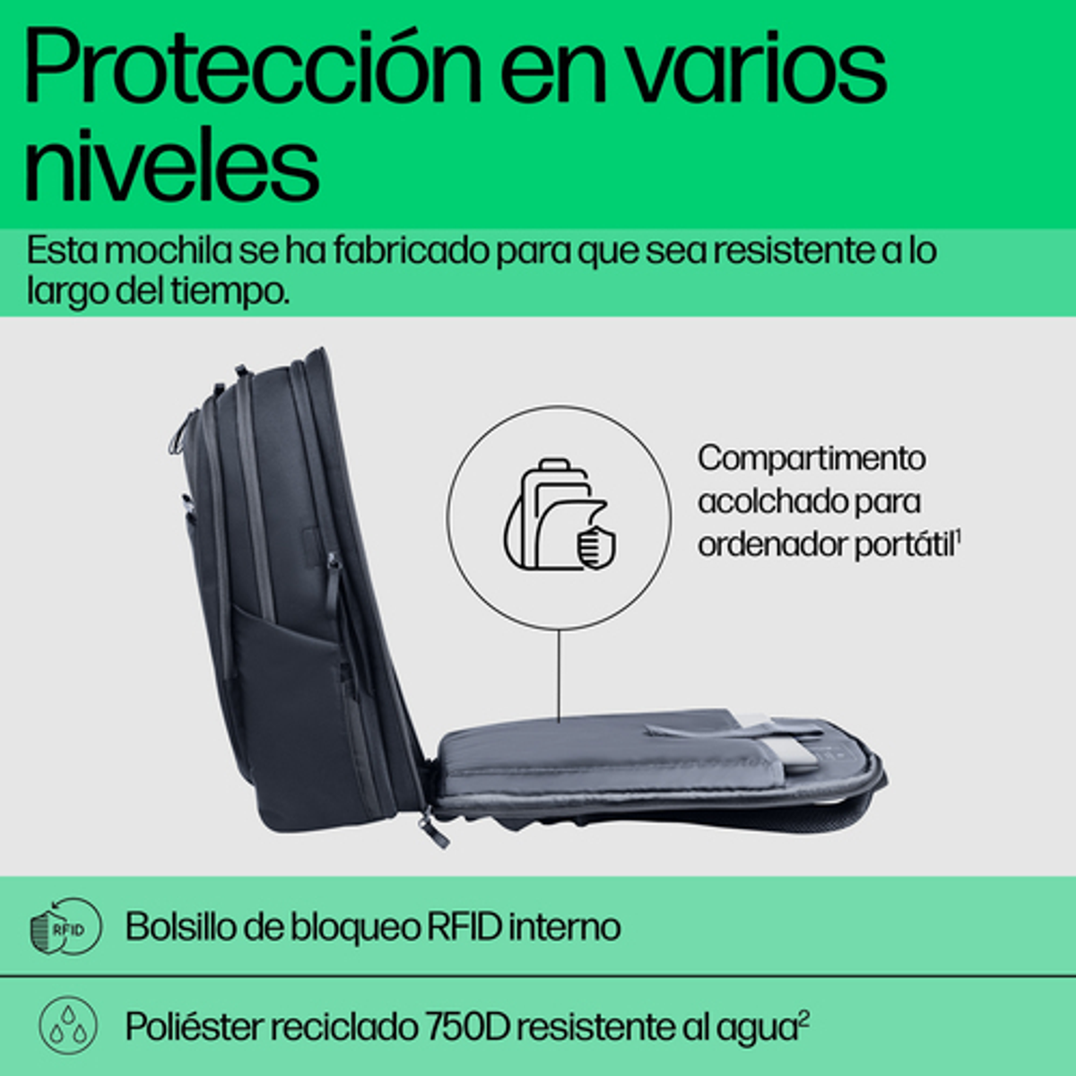 Mochila para portátil HP A2CC9AA 17" Azul - vista 6