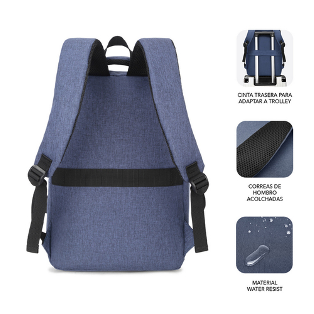 Mochila para portátil Subblim SUB-BP-2BL2001 15,6" Azul - vista 7