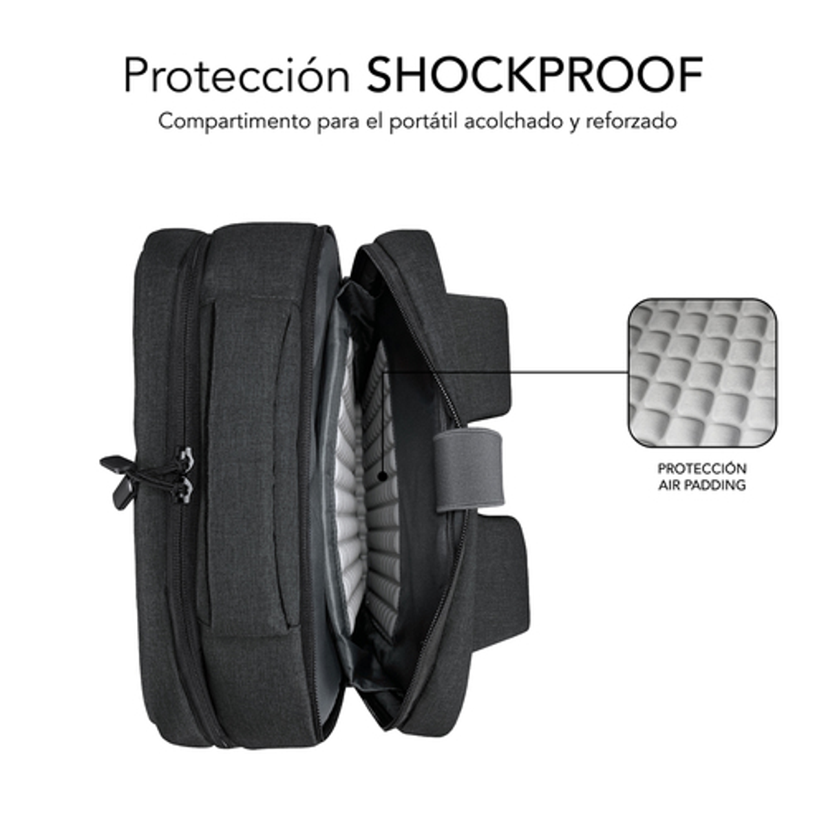 Mochila para portátil Subblim SUB-BP-3EAP100 15,6" Gris - vista 5