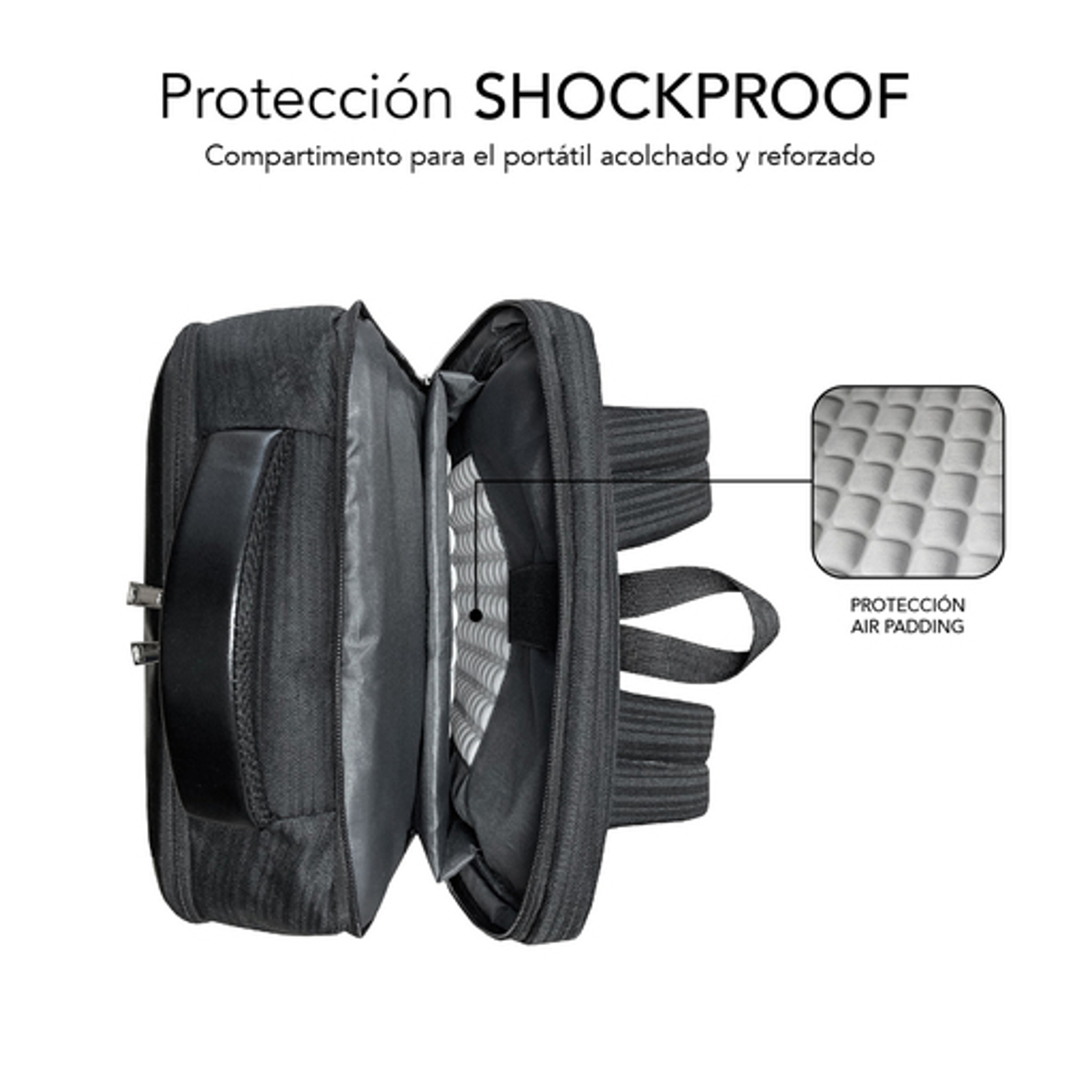 Mochila para portátil Subblim SUBBP-2BL1015 16" Negro - vista 5
