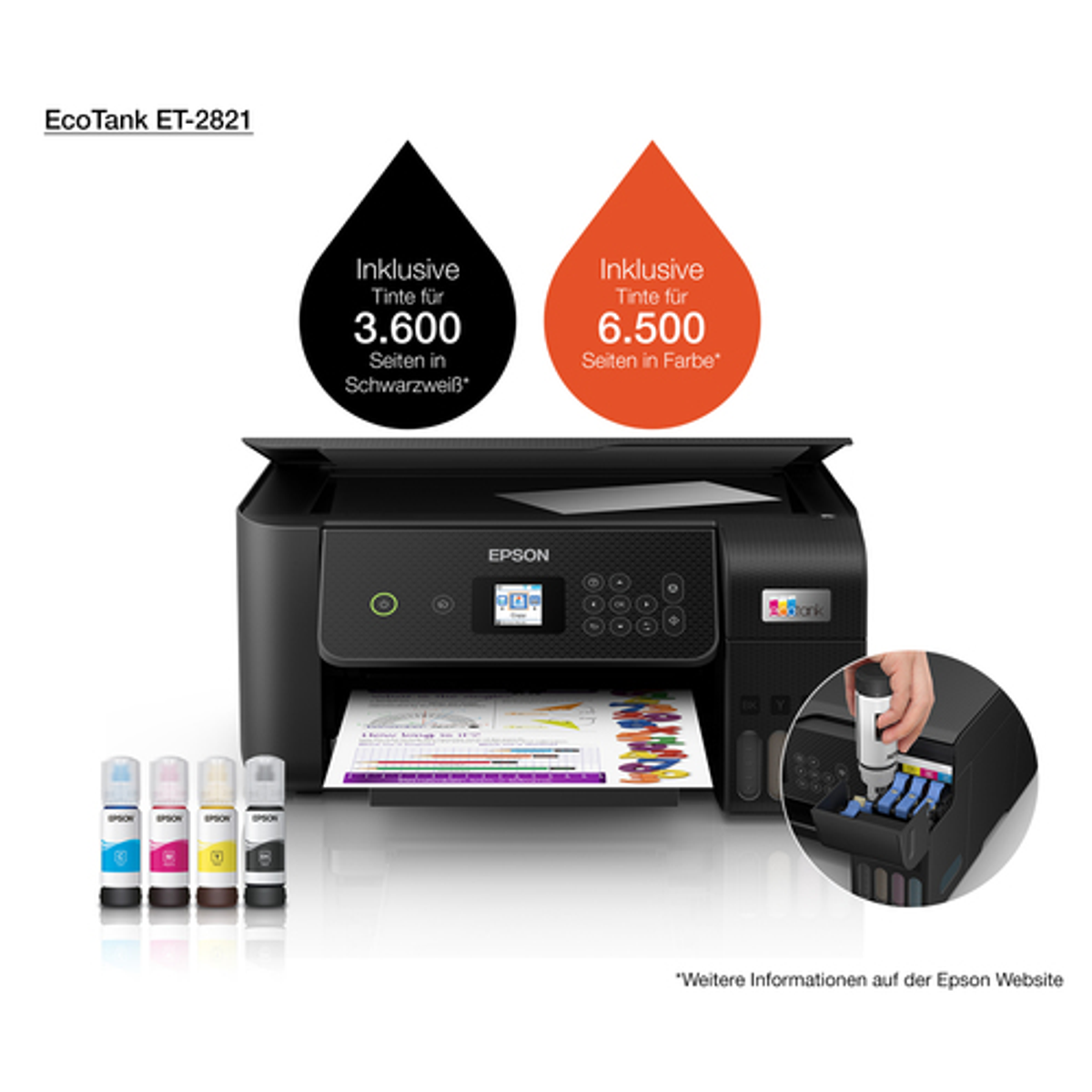 Impresora multifunción Epson EcoTank ET-2821 Inyección de tinta Monocromo - vista 16