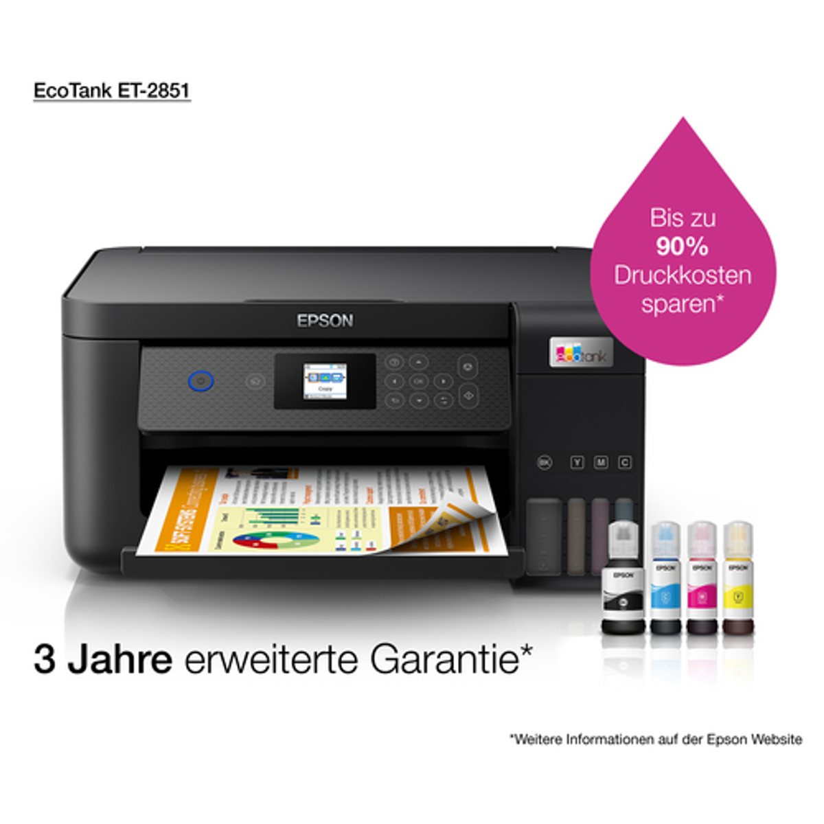 Impresora multifunción Epson EcoTank ET-2851 Inyección de tinta Monocromo - vista 17