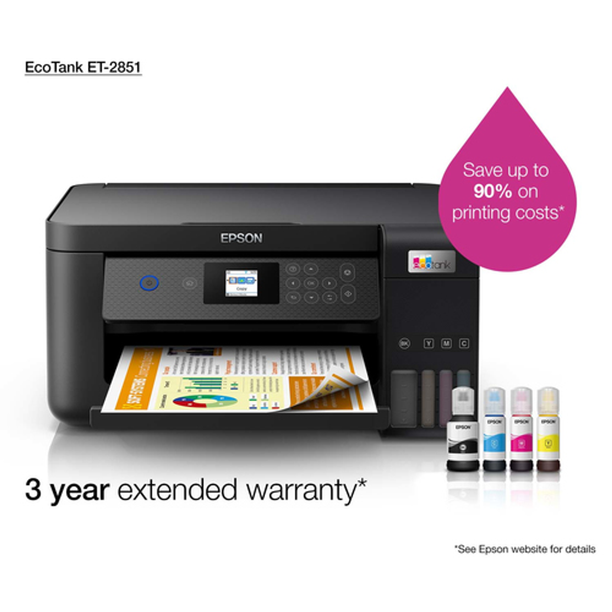 Impresora multifunción Epson EcoTank ET-2851 Inyección de tinta Monocromo - vista 18