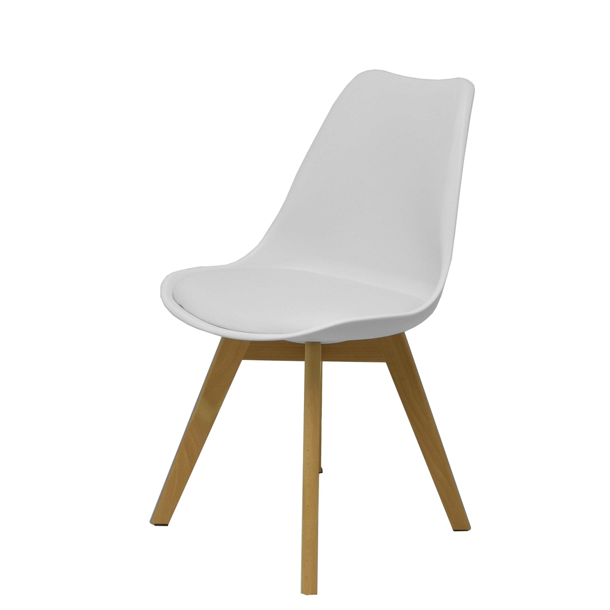 Pack de sillas Piqueras y Crespo Don Rodrigo 2 Madera + Pvc - Pack 4 - Blanco