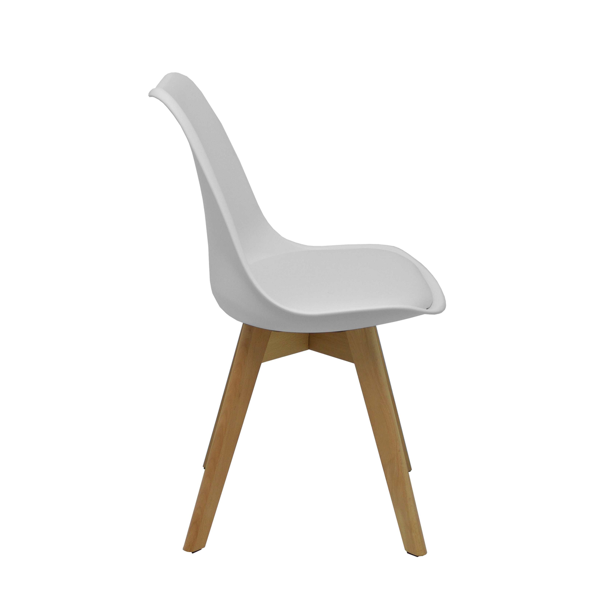 Pack de sillas Piqueras y Crespo Don Rodrigo 2 Madera + Pvc - Pack 4 - Blanco