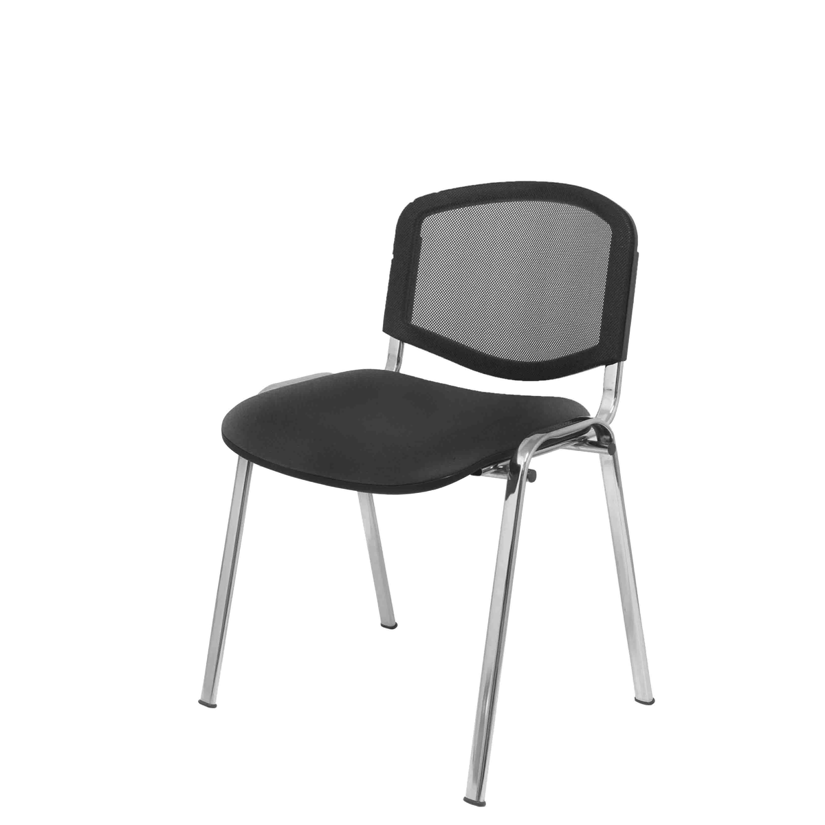 Pack de sillas Piqueras y Crespo Garaballa Malla + Bali - Chasis cromado · Pack 4 - Negro