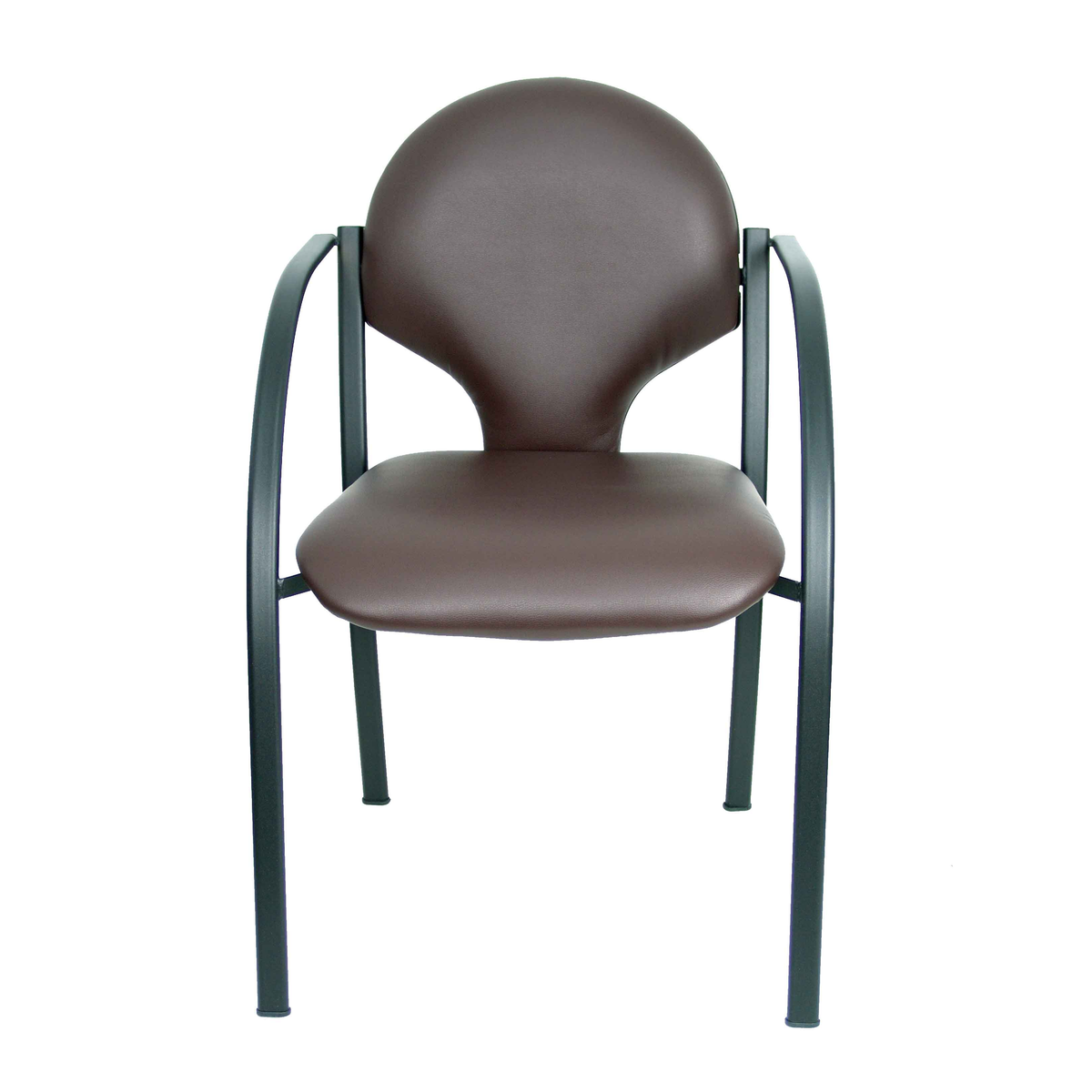 Pack de sillas Piqueras y Crespo Hellin Similpiel - Chasis negro · Pack 2 - Marron Oscuro
