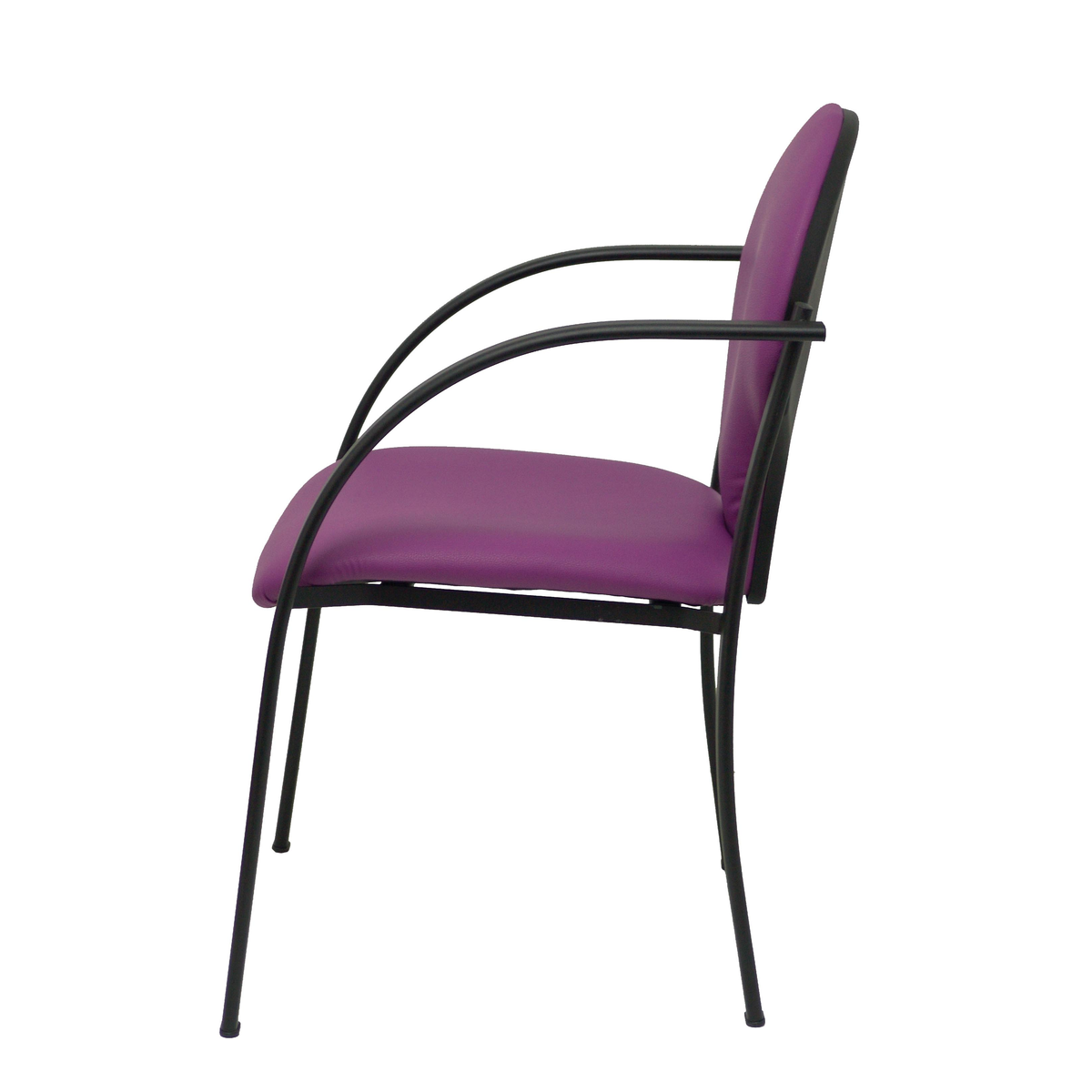 Pack de sillas Piqueras y Crespo Hellin Similpiel - Chasis negro · Pack 2 - Morado