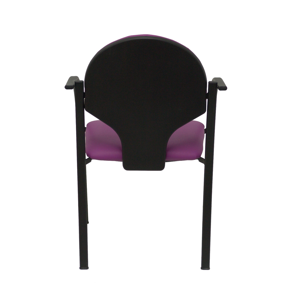 Pack de sillas Piqueras y Crespo Hellin Similpiel - Chasis negro · Pack 2 - Morado