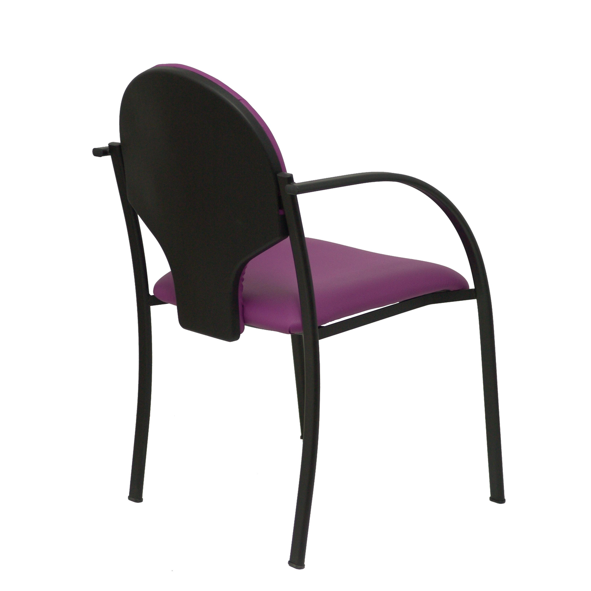 Pack de sillas Piqueras y Crespo Hellin Similpiel - Chasis negro · Pack 2 - Morado