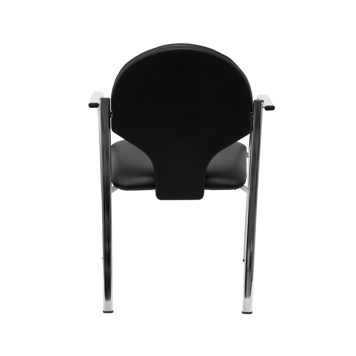 Pack de sillas Piqueras y Crespo Hellin Similpiel - Chasis cromado · Pack 2 - Negro