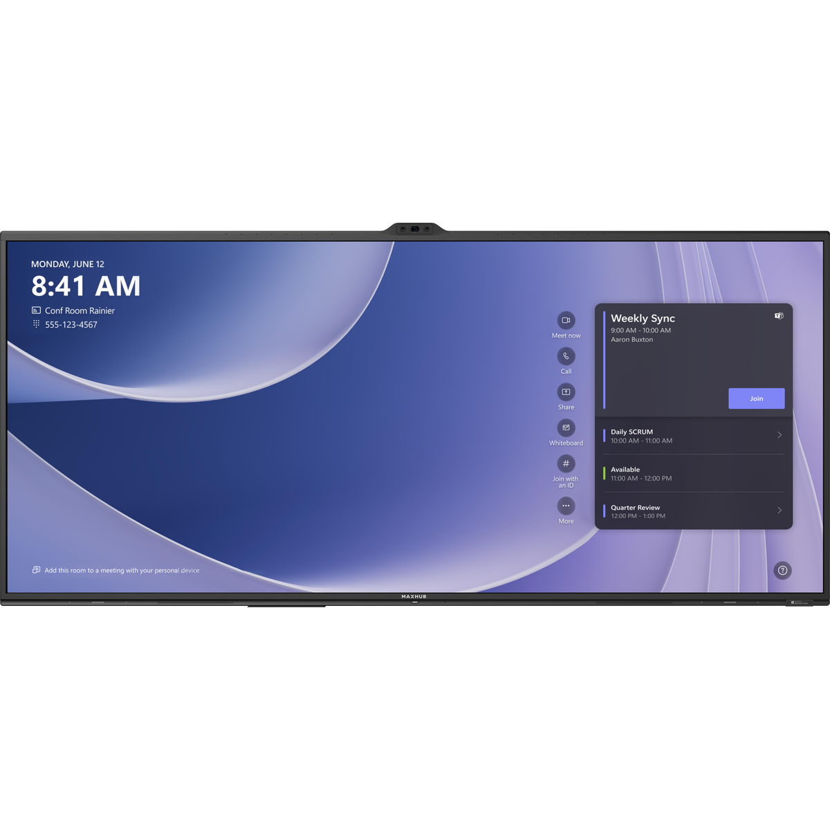 Pantalla interactiva MAXHUB V925T 92" 5K (5120 × 2160)