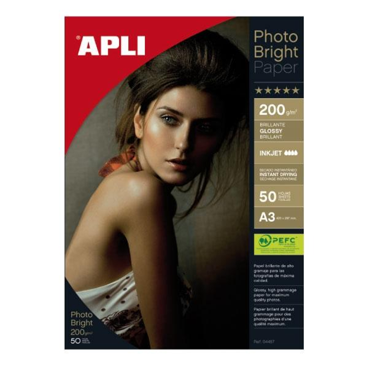 Papel fotográfico Apli Paq.50h Brillo 200g A3