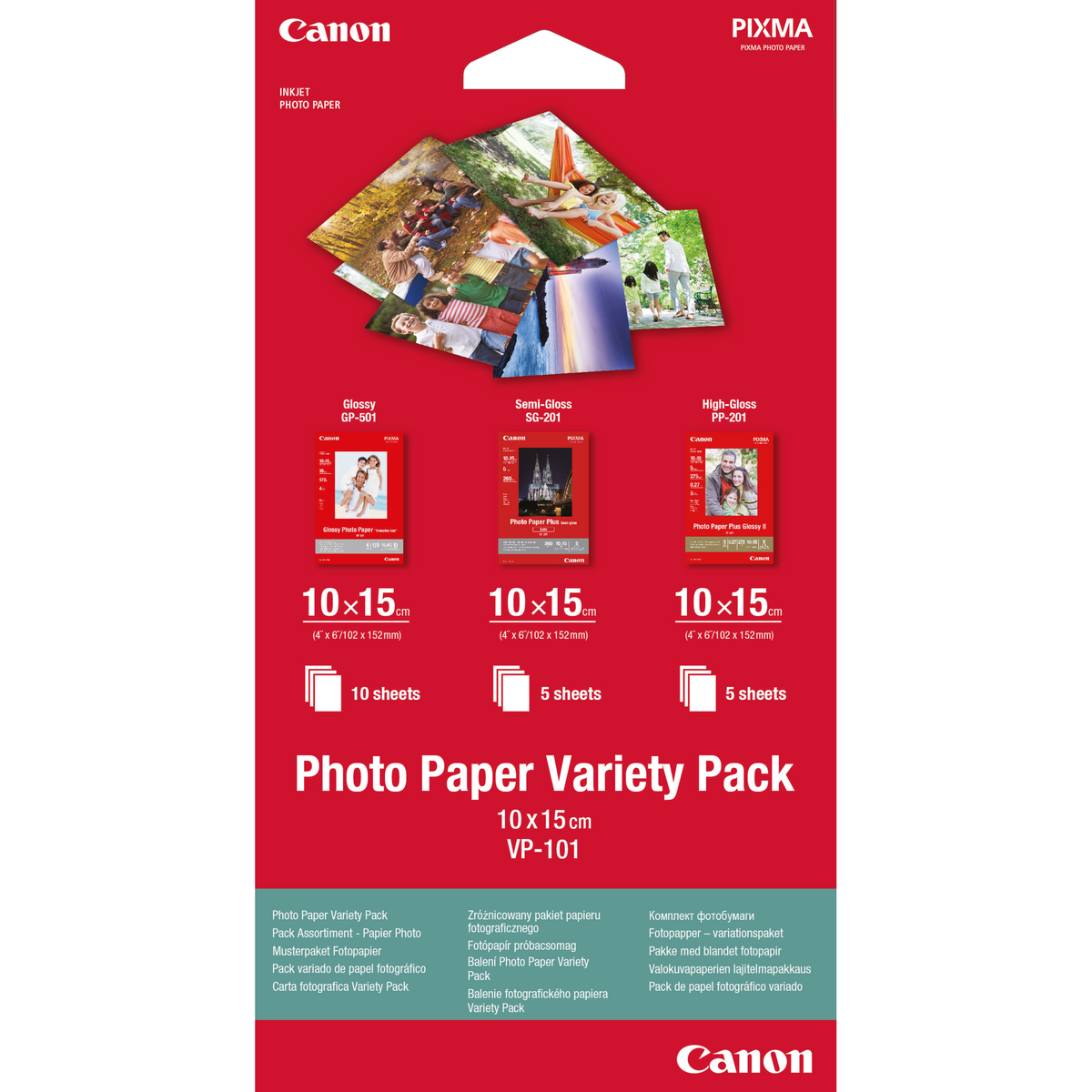Papel fotográfico Canon 10x15 (VP-101) 20h