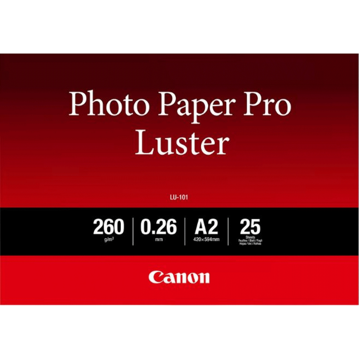 Papel fotográfico Canon Photo Paper Pro Luster LU-101 A2 25