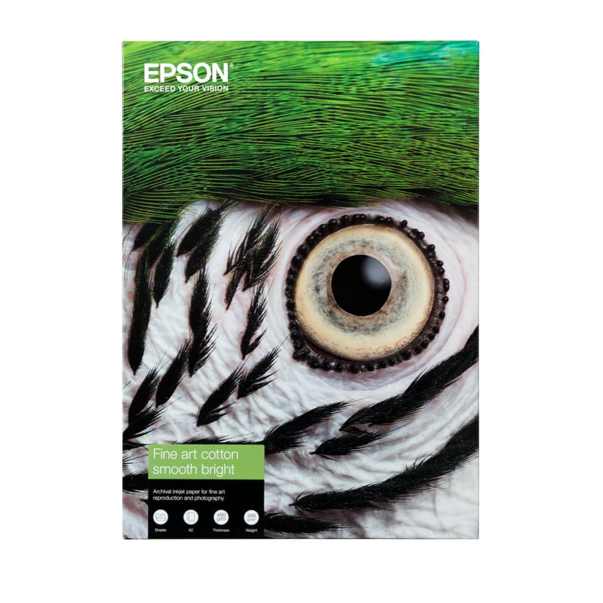 Papel fotográfico Epson Gf Papel Fine Art Cotton Smooth Bright Ii, A3+ 25 Sheets