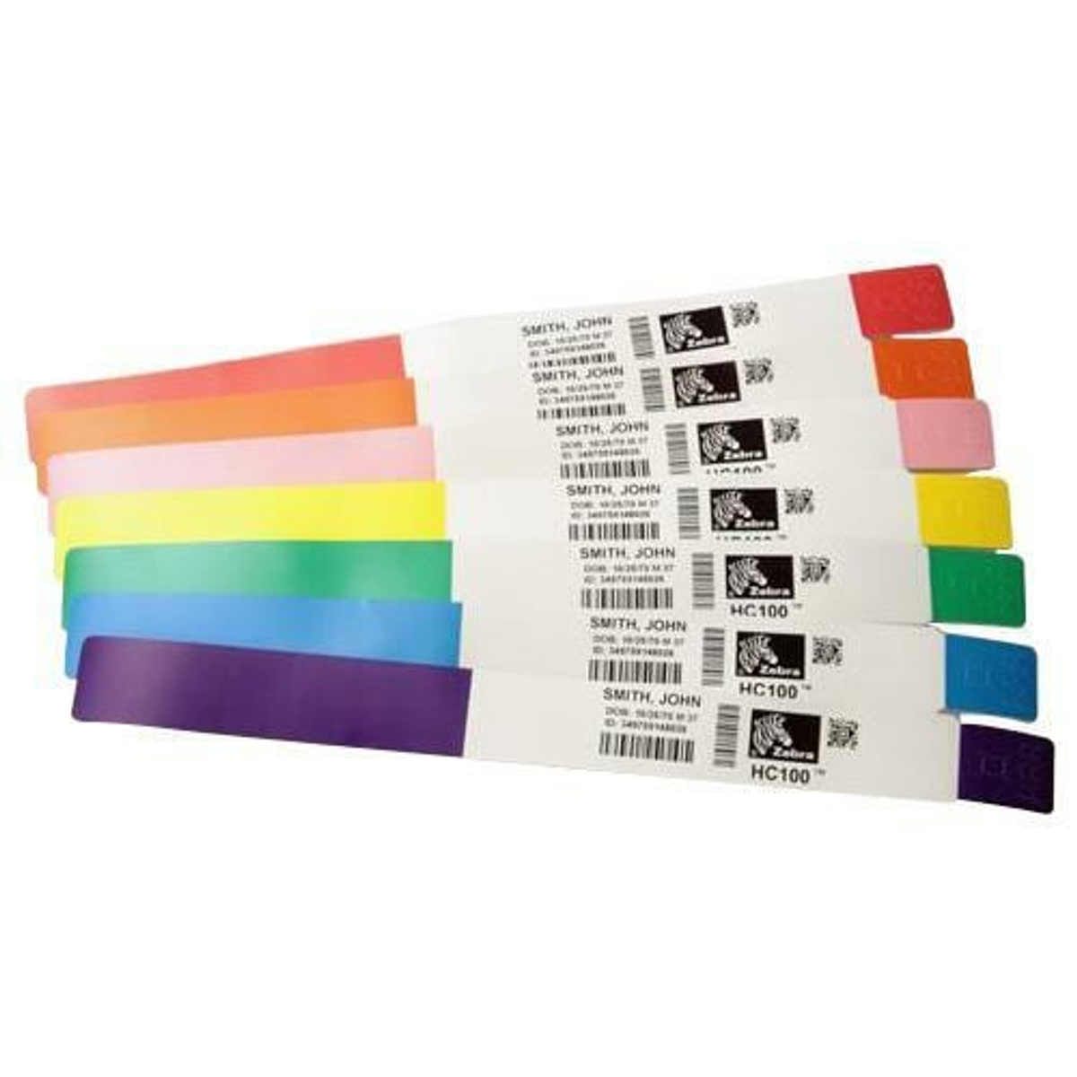 Pulseras de identificación Zebra 25,4 × 254 mm Violeta 1 unidad 10012717-7K