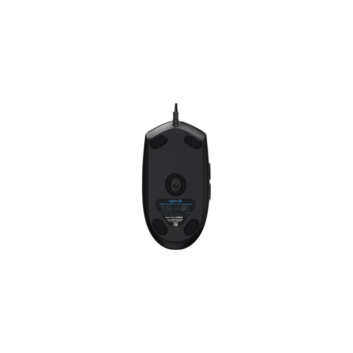 Ratón Logitech G203 LIGHTSYNC USB negro, vista 5