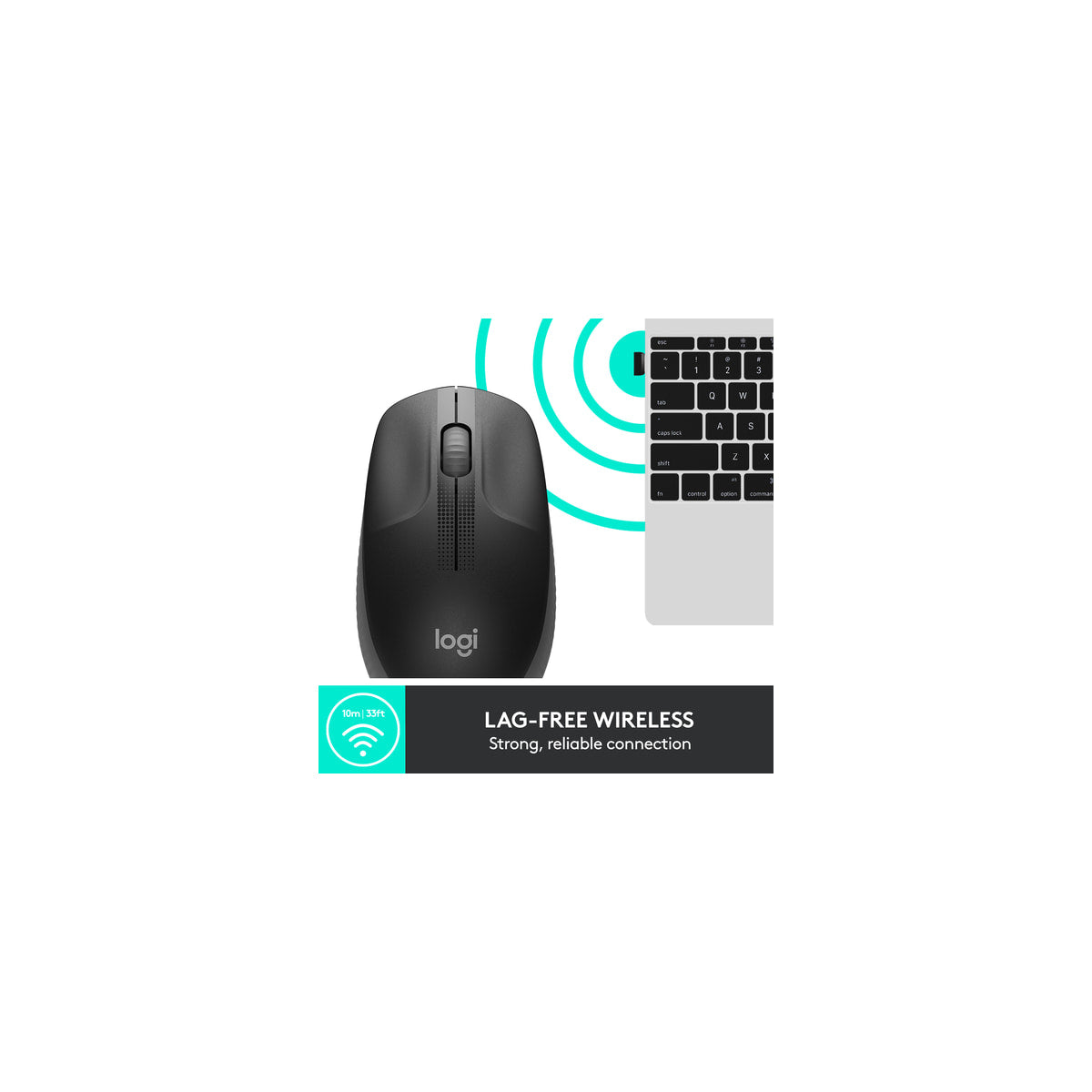Ratón Logitech M190 inalámbrico gris oscuro, vista 9