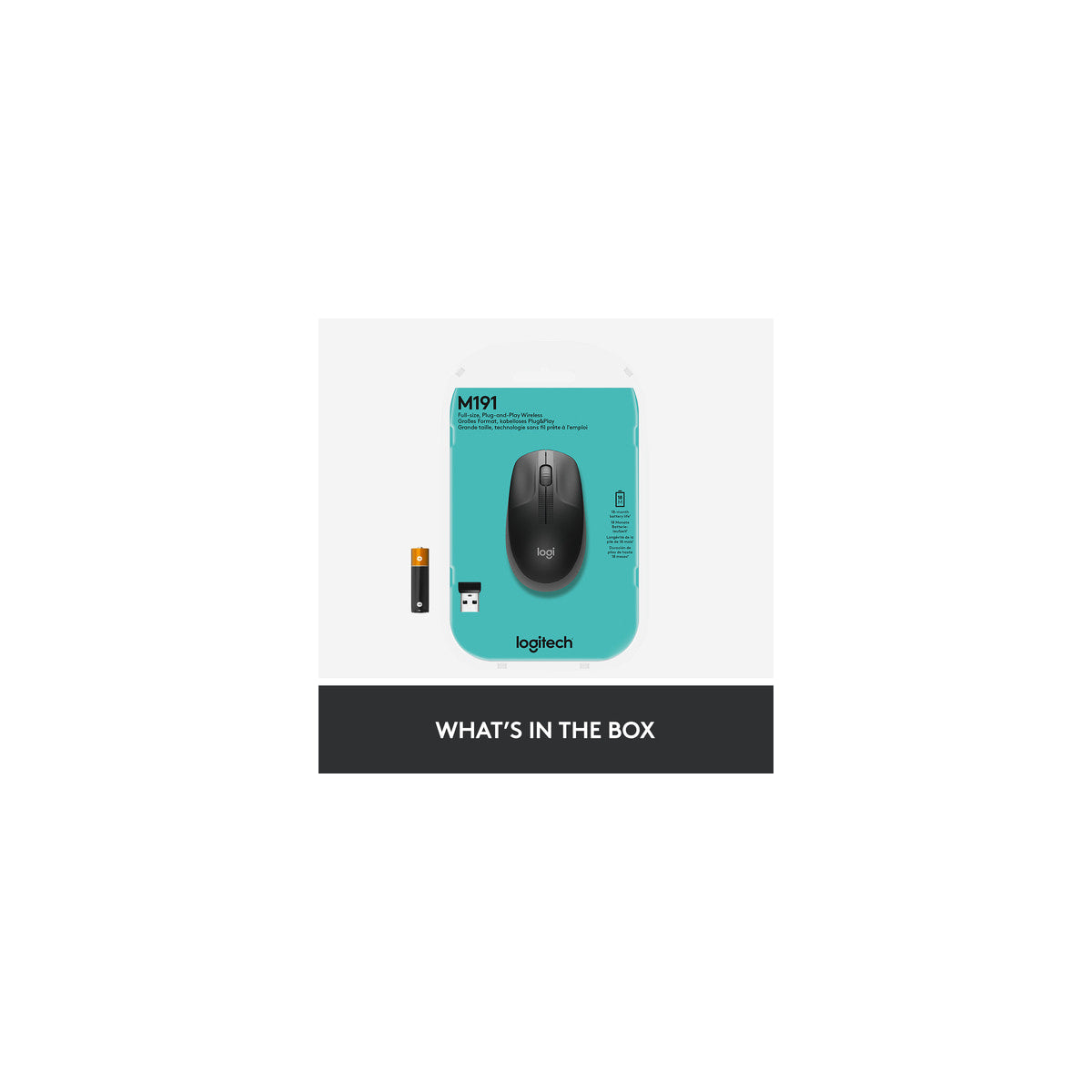 Ratón Logitech M190 inalámbrico gris oscuro, vista 12