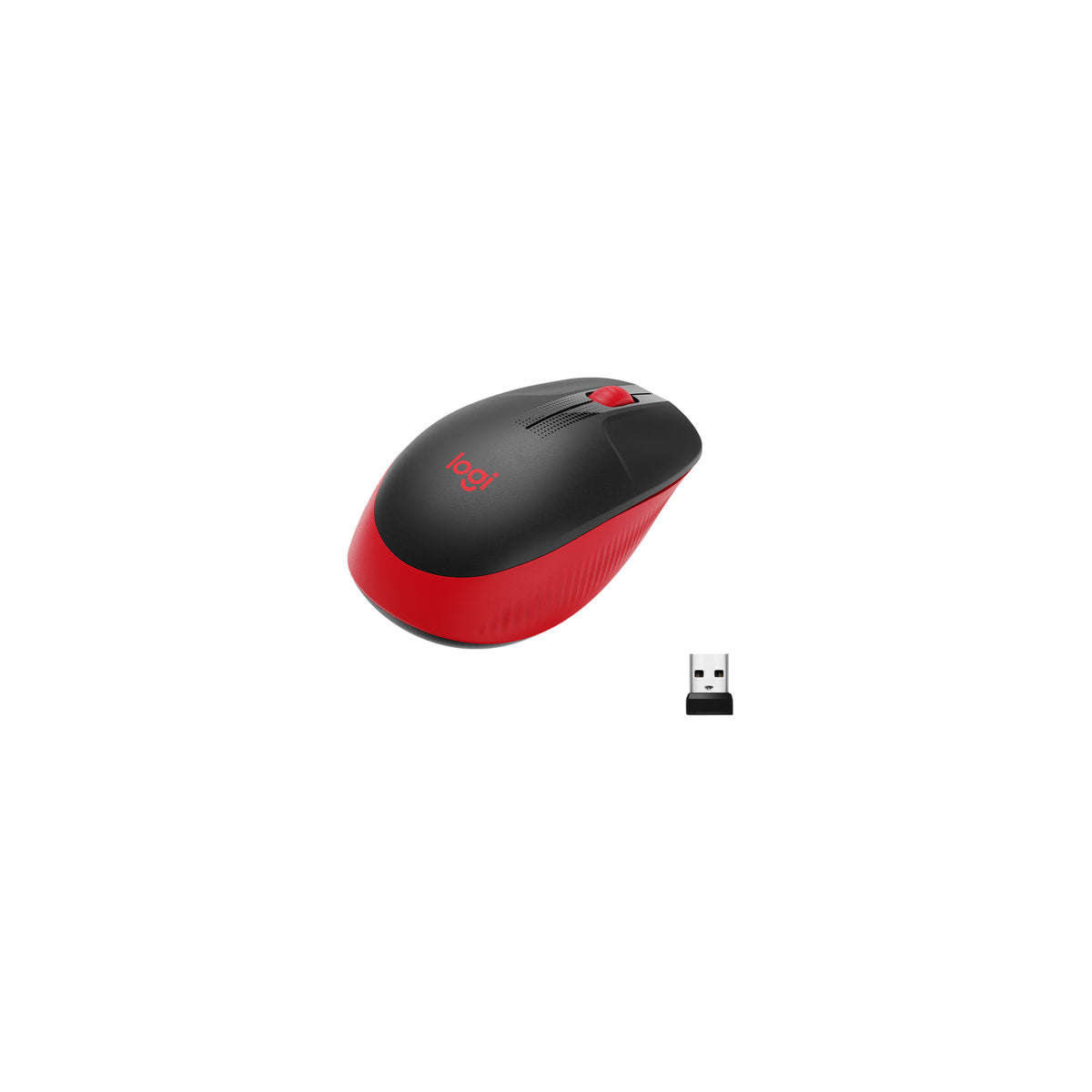Ratón Logitech M190 inalámbrico rojo, vista principal