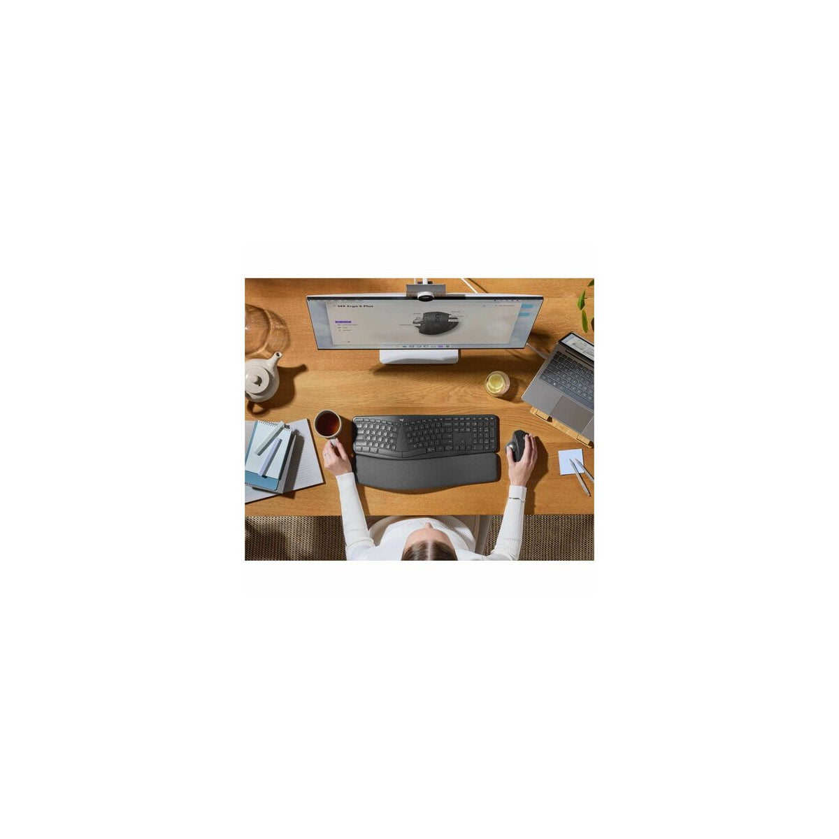 Ratón Logitech MX ERGO S inalámbrico grafito, vista 4